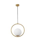 Suspensie Nova Luce Obitar, finisaj gold satinat, led E27 1x12W, cod 9988169