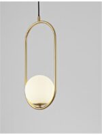 Suspensie Nova Luce Obitar, finisaj gold satinat, led G9 1x5W, cod 9988170 - imagine 2
