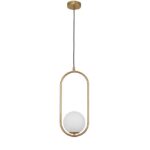 Suspensie Nova Luce Obitar, finisaj gold satinat, led G9 1x5W, cod 9988170