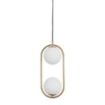 Suspensie Nova Luce Obitar, finisaj gold satinat, led G9 2x5W, cod 9988171