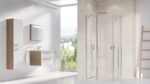 Cabina de dus Ravak Chrome CRV2-120/195 cm, profil crom+sticla transparenta - imagine 2