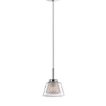 Pendul Nova Luce Boccale, finisaj crom lucios/sticla clara, 1x5 W, cod 1300301301