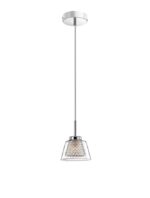 Pendul Nova Luce Boccale, finisaj crom lucios/sticla clara, 1x5 W, cod 1300301301