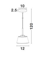 Pendul Nova Luce Boccale, finisaj crom lucios/sticla clara, 1x5 W, cod 1300301301 - imagine 4