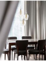 Suspensie Nova Luce Filo, finisaj crom lucios/sticla clara, 3x5 W, cod 1500202803 - imagine 5