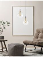 Pendul Nova Luce Filo, finisaj crom lucios/sticla clara, 1x5 W, cod 1500202811 - imagine 5