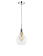 Pendul Nova Luce Filo, finisaj crom lucios/sticla clara, 1x5 W, cod 1500202811