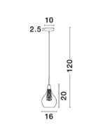 Pendul Nova Luce Filo, finisaj crom lucios/sticla clara, 1x5 W, cod 1500202811 - imagine 4