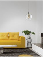 Pendul Nova Luce Filo, finisaj crom lucios/sticla clara, 1x5 W, cod 1500202821 - imagine 5