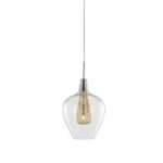 Pendul Nova Luce Filo, finisaj crom lucios/sticla clara, 1x5 W, cod 1500202821