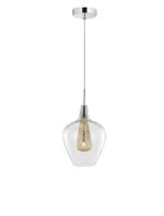 Pendul Nova Luce Filo, finisaj crom lucios/sticla clara, 1x5 W, cod 1500202821