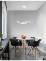 Suspensie Nova Luce Fusion, finisaj alb mat/acril alb, 53 W, cod 1701101001 - imagine 6