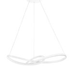 Suspensie Nova Luce Fusion, finisaj alb mat/acril alb, 53 W, cod 1701101001