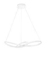Suspensie Nova Luce Fusion, finisaj alb mat/acril alb, 53 W, cod 1701101001