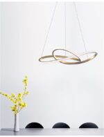 Suspensie Nova Luce Fusion, finisaj auriu periat/acril alb, 53 W, cod 1701101002 - imagine 6