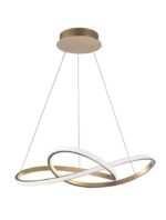 Suspensie Nova Luce Fusion, finisaj auriu periat/acril alb, 53 W, cod 1701101002