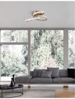 Plafoniera Nova Luce Fusion, finisaj auriu periat/acril alb, 40 W, cod 1701101004 - imagine 5
