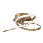Plafoniera Nova Luce Fusion, finisaj auriu periat/acril alb, 40 W, cod 1701101004