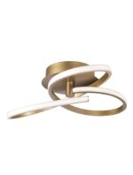 Plafoniera Nova Luce Fusion, finisaj auriu periat/acril alb, 40 W, cod 1701101004