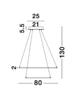 Suspensie Nova Luce Ferrol, finisaj maro satinat, 85 W, cod  6265003 - imagine 4