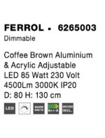 Suspensie Nova Luce Ferrol, finisaj maro satinat, 85 W, cod  6265003 - imagine 3