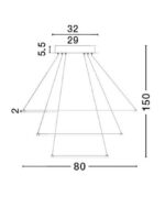 Suspensie Nova Luce Ferrol, finisaj maro satinat, 111 W, cod  6265004 - imagine 4