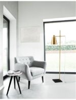 Lampadar Nova Luce Signore, finisaj auriu lucios/marmura neagra 1x60 W, cod 6270201 - imagine 5