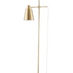 Lampadar Nova Luce Signore, finisaj auriu lucios/marmura neagra 1x60 W, cod 6270201