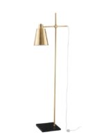 Lampadar Nova Luce Signore, finisaj auriu lucios/marmura neagra 1x60 W, cod 6270201