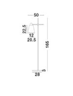 Lampadar Nova Luce Signore, finisaj auriu lucios/marmura neagra 1x60 W, cod 6270201 - imagine 4