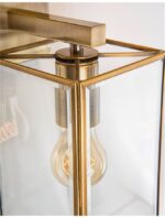 Aplica Nova Luce Flavio, finisaj alama antichizata/sticla clara, 1x60 W, cod 7152604 - imagine 5