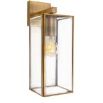 Aplica Nova Luce Flavio, finisaj alama antichizata/sticla clara, 1x60 W, cod 7152604