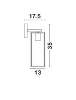 Aplica Nova Luce Flavio, finisaj alama antichizata/sticla clara, 1x60 W, cod 7152604 - imagine 4