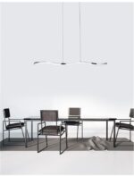 Suspensie Nova Luce Cesena, finisaj crom lucios/acril alb, 42 W, cod 81002002 - imagine 5