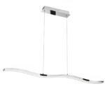 Suspensie Nova Luce Cesena, finisaj crom lucios/acril alb, 42 W, cod 81002002