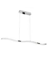Suspensie Nova Luce Cesena, finisaj crom lucios/acril alb, 42 W, cod 81002002