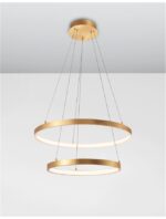 Suspensie Nova Luce Leon, finisaj auriu satinat/acril, 65 W, cod 8100281 - imagine 7
