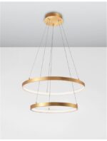 Suspensie Nova Luce Leon, finisaj auriu satinat/acril, 65 W, cod 8100281 - imagine 6