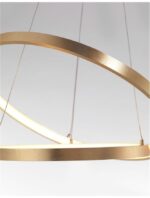 Suspensie Nova Luce Leon, finisaj auriu satinat/acril, 65 W, cod 8100281 - imagine 5