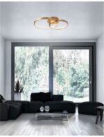 Plafoniera Nova Luce Leon, finisaj auriu satinat/acril, 44 W, cod 8100282 - imagine 8