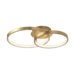 Plafoniera Nova Luce Leon, finisaj auriu satinat/acril, 44 W, cod 8100282