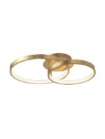 Plafoniera Nova Luce Leon, finisaj auriu satinat/acril, 44 W, cod 8100282