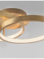 Plafoniera Nova Luce Leon, finisaj auriu satinat/acril, 44 W, cod 8100282 - imagine 5