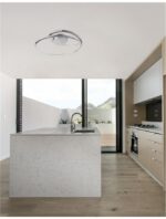 Plafoniera Nova Luce Plasencia, finisaj crom lucios/acril, 27 W, cod 81007201 - imagine 6