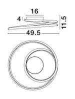 Plafoniera Nova Luce Plasencia, finisaj crom lucios/acril, 27 W, cod 81007201 - imagine 4