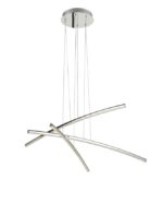 Suspensie Nova Luce Seville, finisaj crom lucios/cristal, 38 W, cod 81007601
