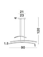 Suspensie Nova Luce Seville, finisaj crom lucios/cristal, 38 W, cod 81007601 - imagine 4