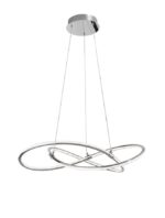 Suspensie Nova Luce Martino, finisaj crom lucios/acril alb, 50 W, cod 8101141