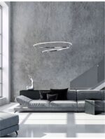 Suspensie Nova Luce Viareggio, finisaj crom lucios/acril alb, 29 W, cod 8101201 - imagine 6