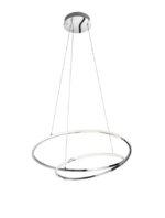 Suspensie Nova Luce Viareggio, finisaj crom lucios/acril alb, 29 W, cod 8101201